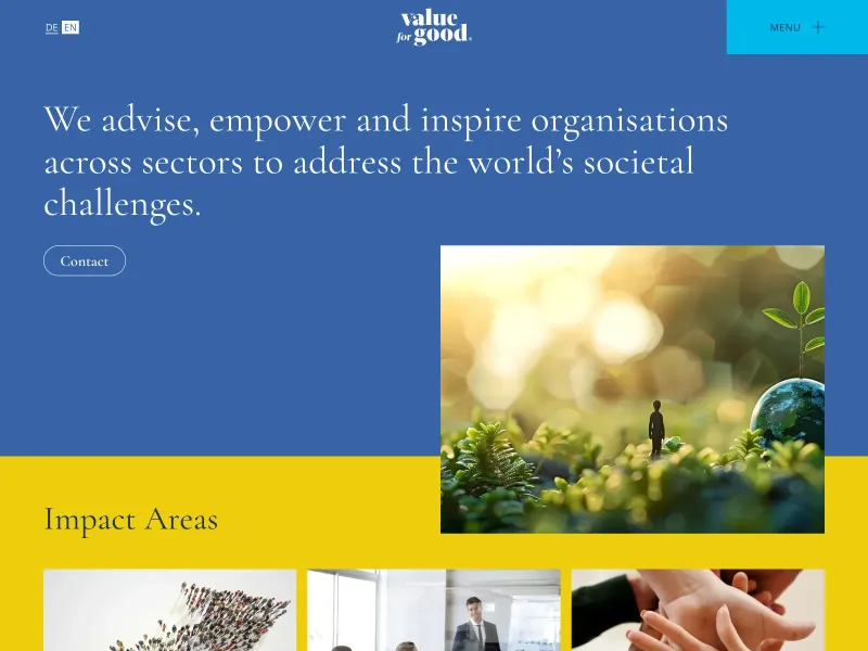 Screenshot of valueforgood.com