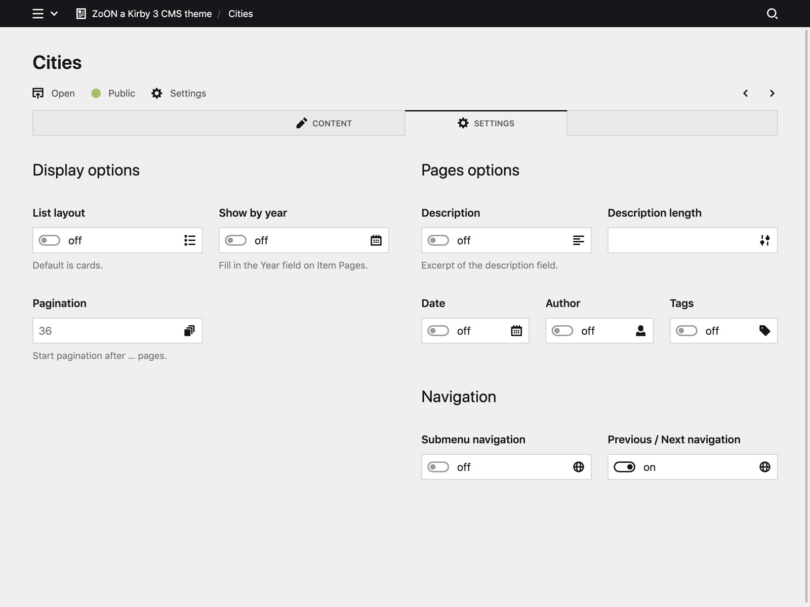 Backend screenshot of zoon.marcokoedam.com